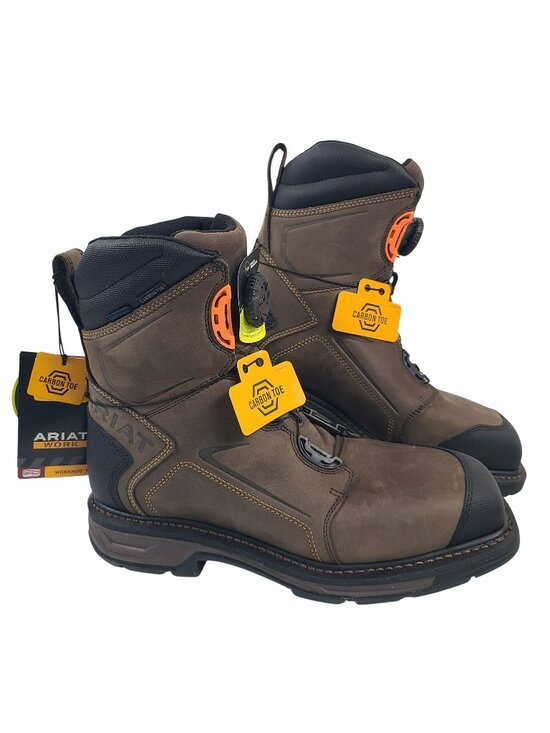 Ariat Men\'s WorkHog XT BOA Work Boots Carbon Toe Duratread Sole Leather Sz 10.5